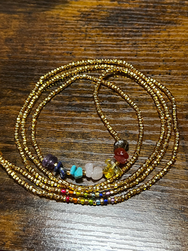 Gold Chakras Waist Beads