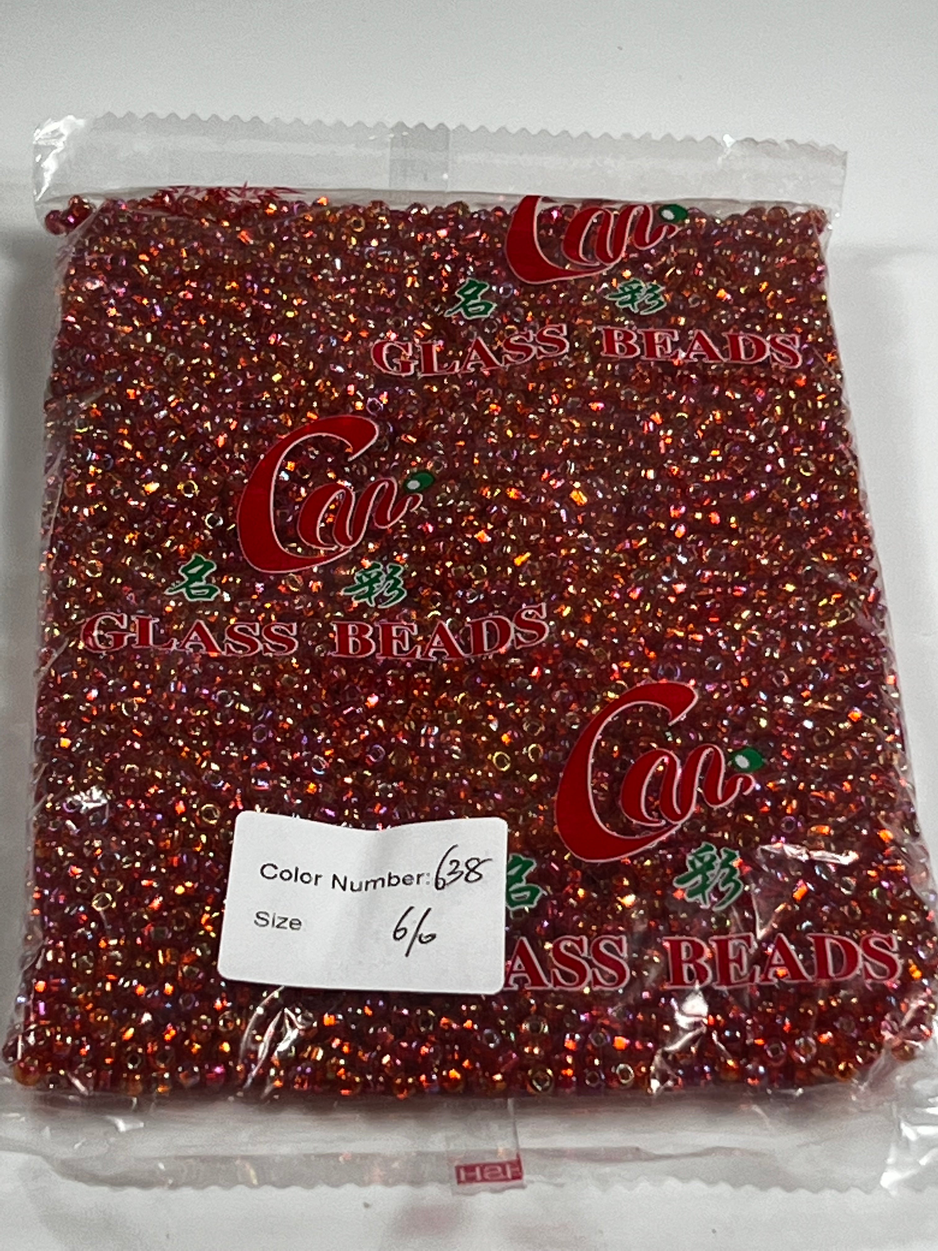 Size 6/0 bulk square hole glass seed beads 450 grams for jewelry and waist bead making