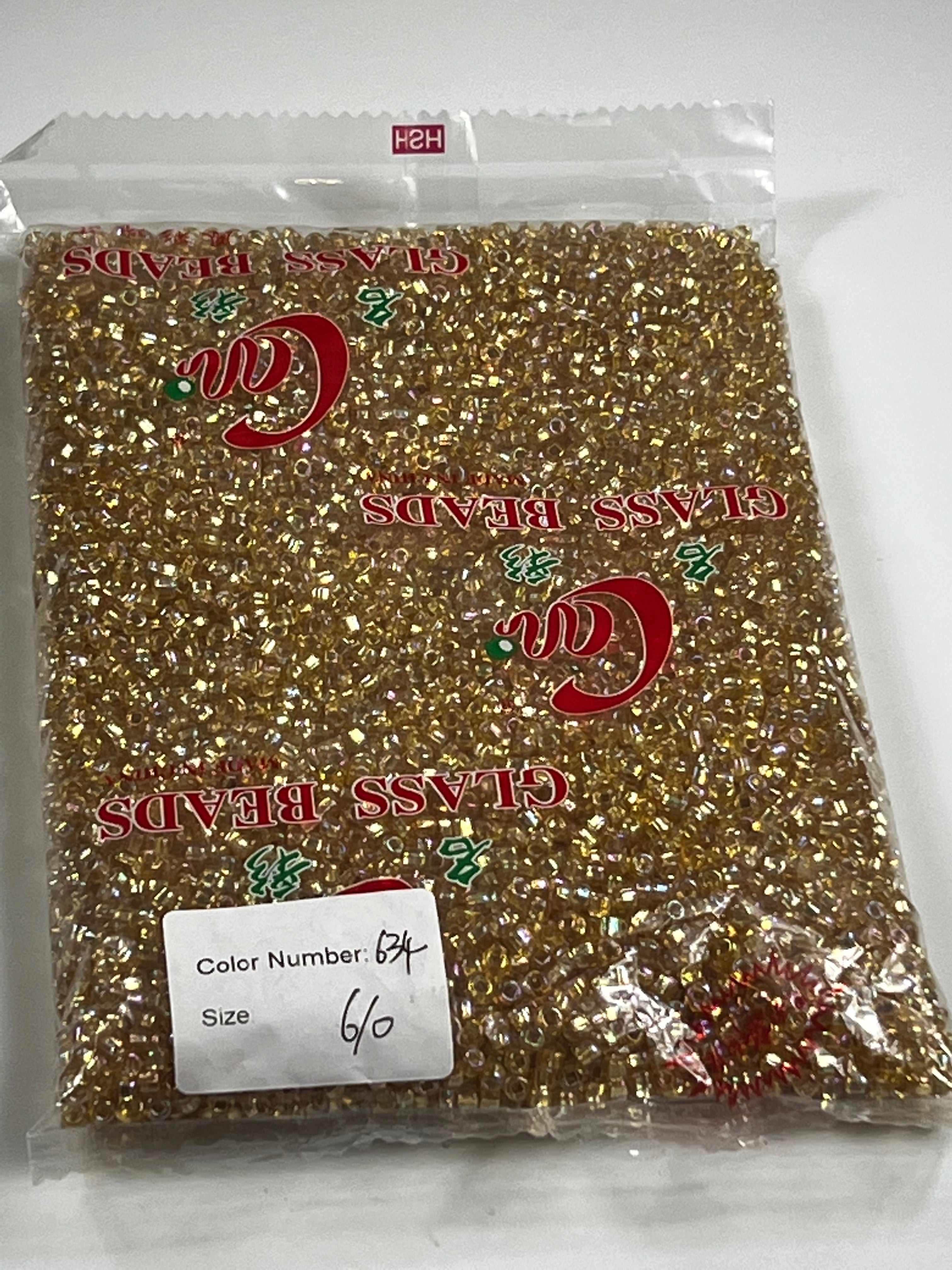 Size 6/0 bulk square hole glass seed beads 450 grams for jewelry and waist bead making