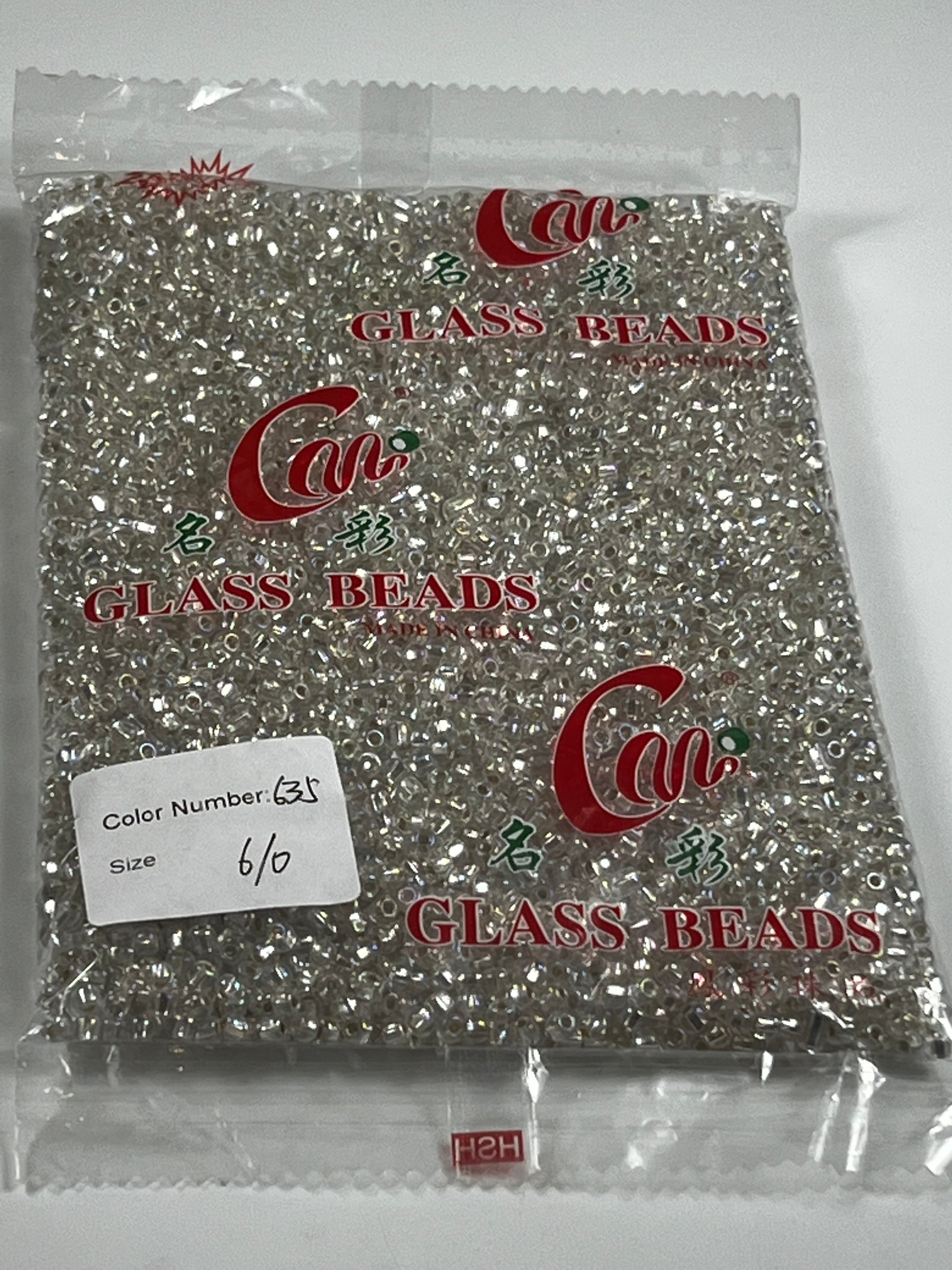 Size 6/0 bulk square hole glass seed beads 450 grams for jewelry and waist bead making