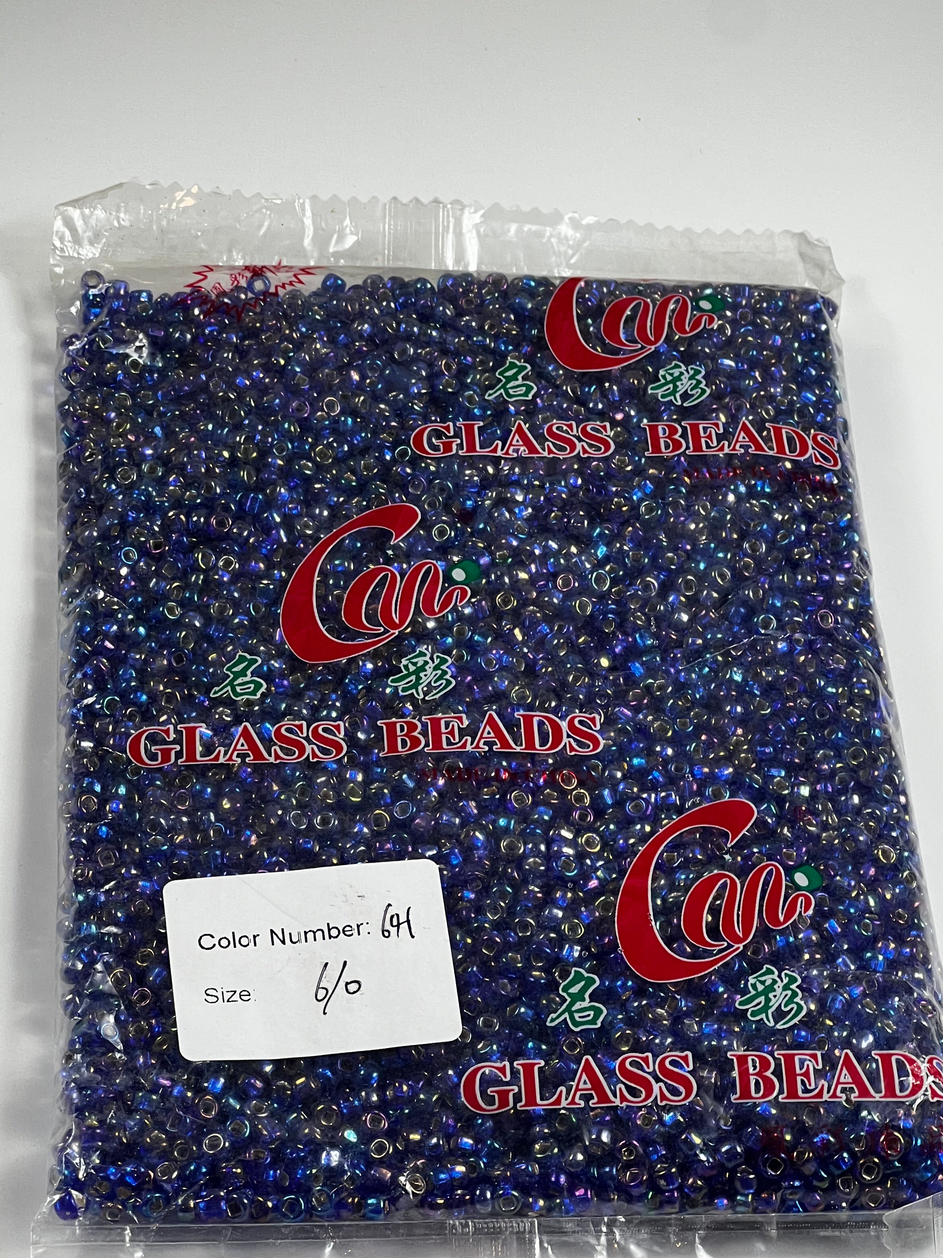 Size 6/0 bulk square hole glass seed beads 450 grams for jewelry and waist bead making