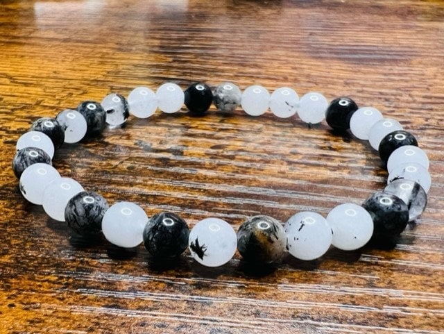 Tourmalinated Quartz Energy Bracelet