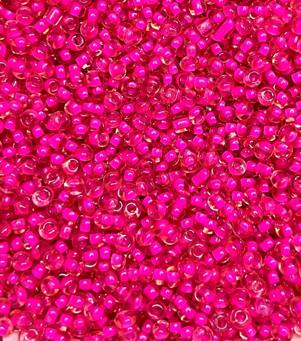 pink seed beads