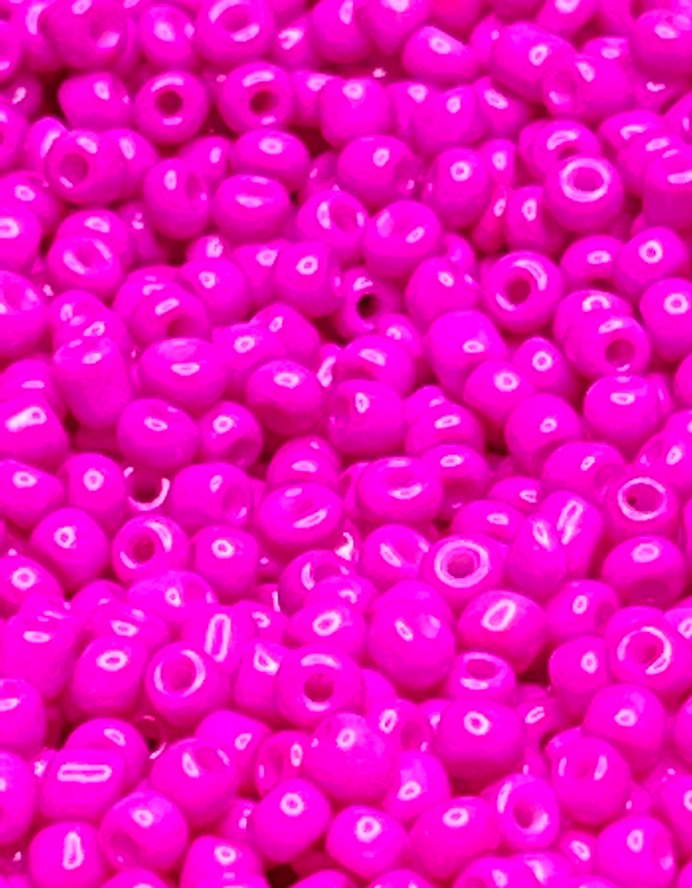 pink seed beads