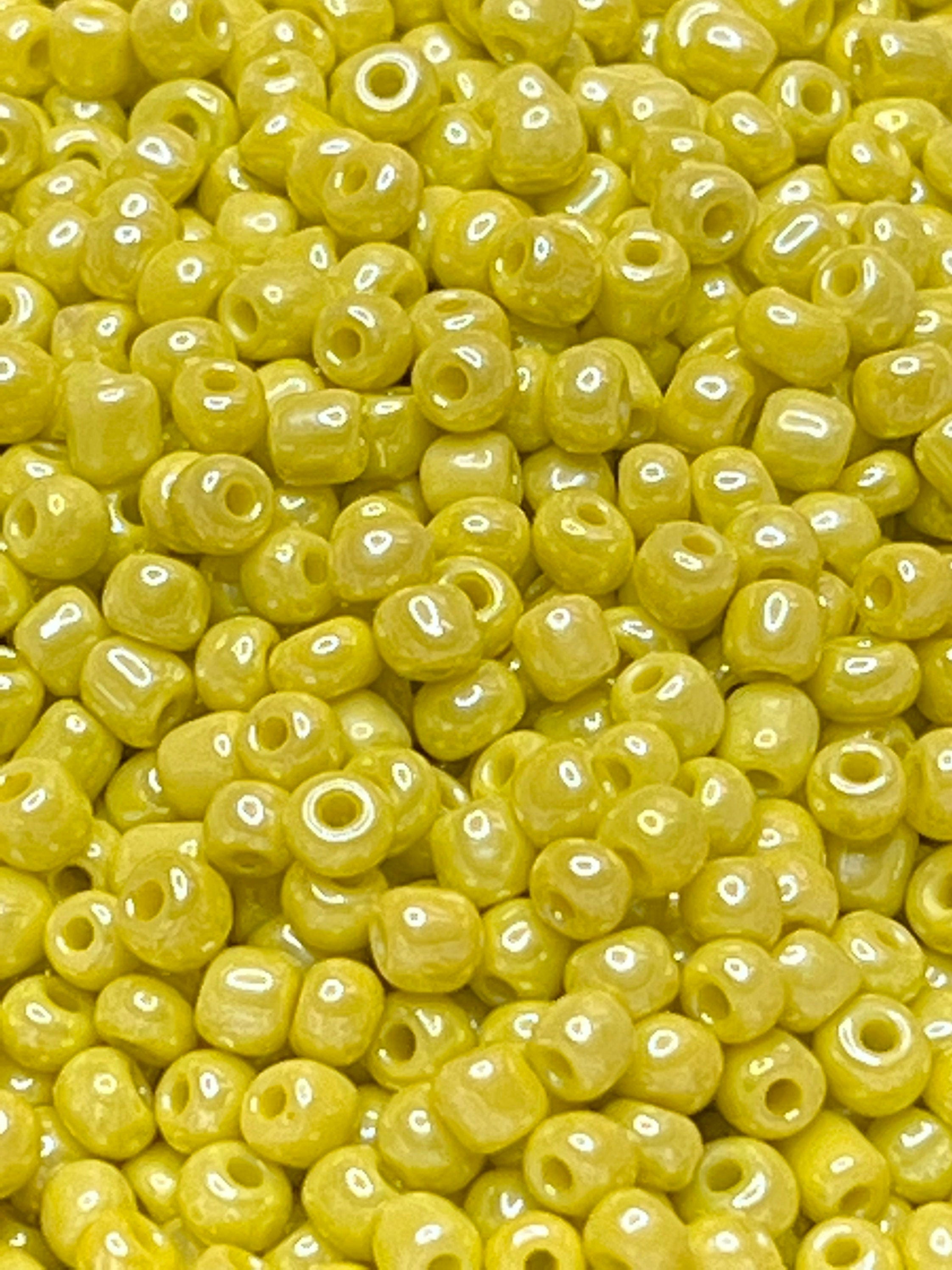 pearl yellow seed beads