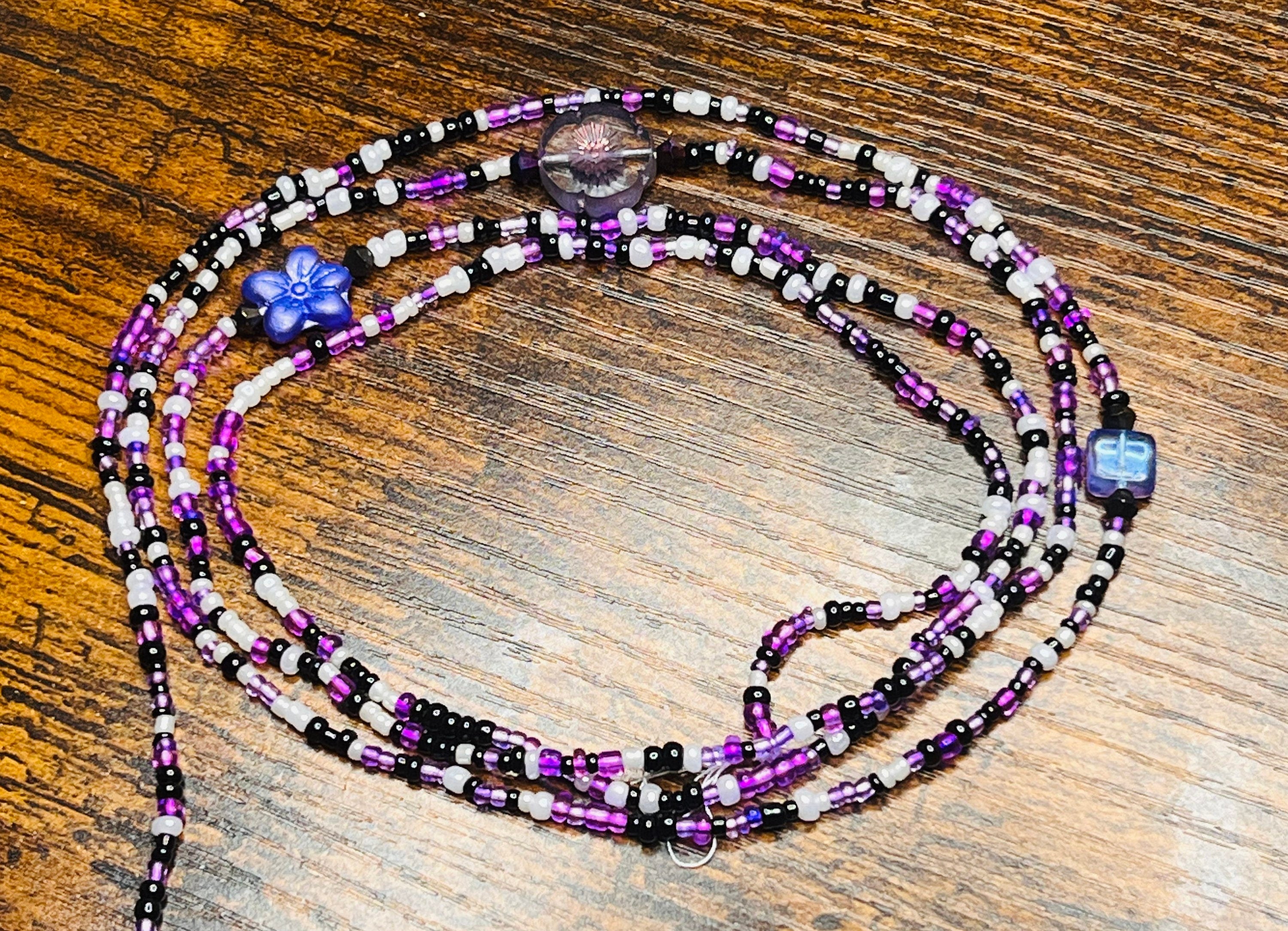 Flower Child Waist Beads-Purple