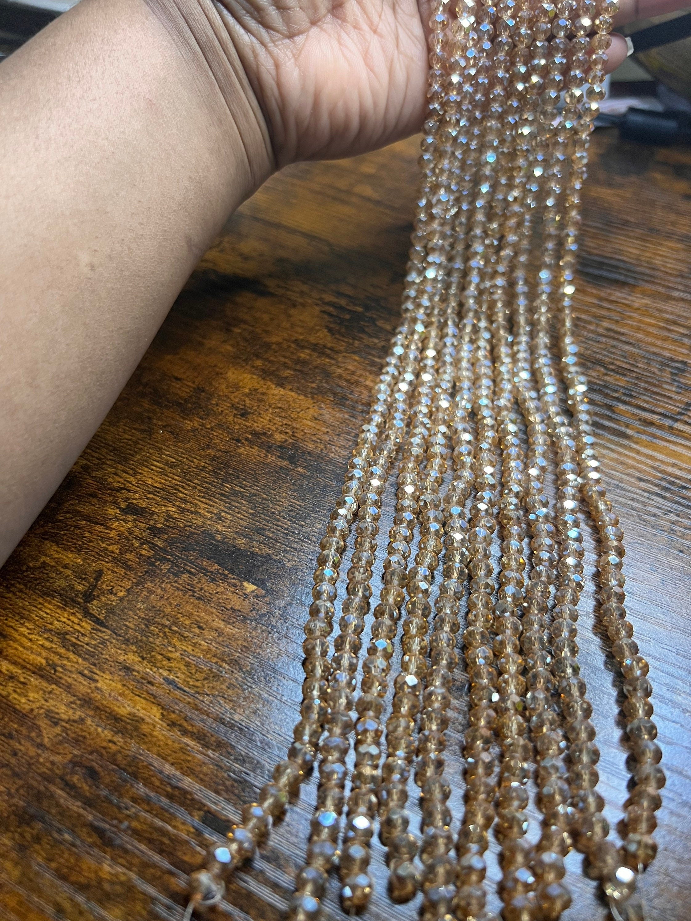 6mm Rondelle Crystal Beads