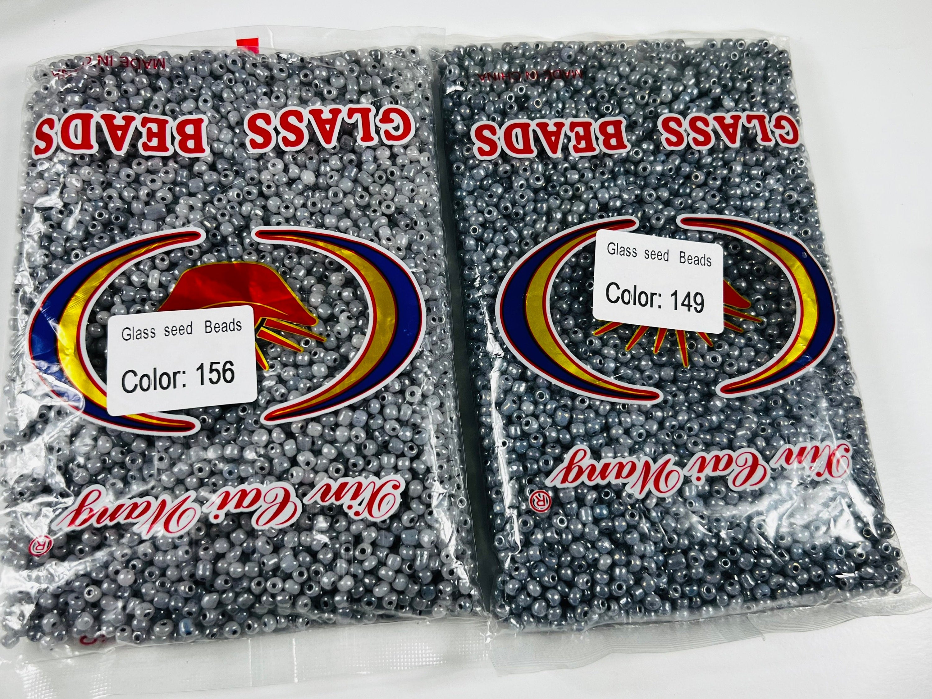 Size 6/0 Luster and Ceylon  Bulk glass seed beads for waist beads and jewelry 450 grams