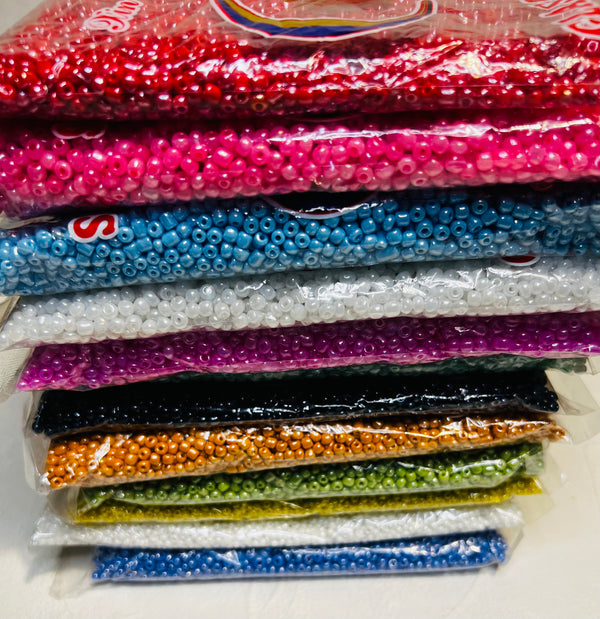 Luster seed beads