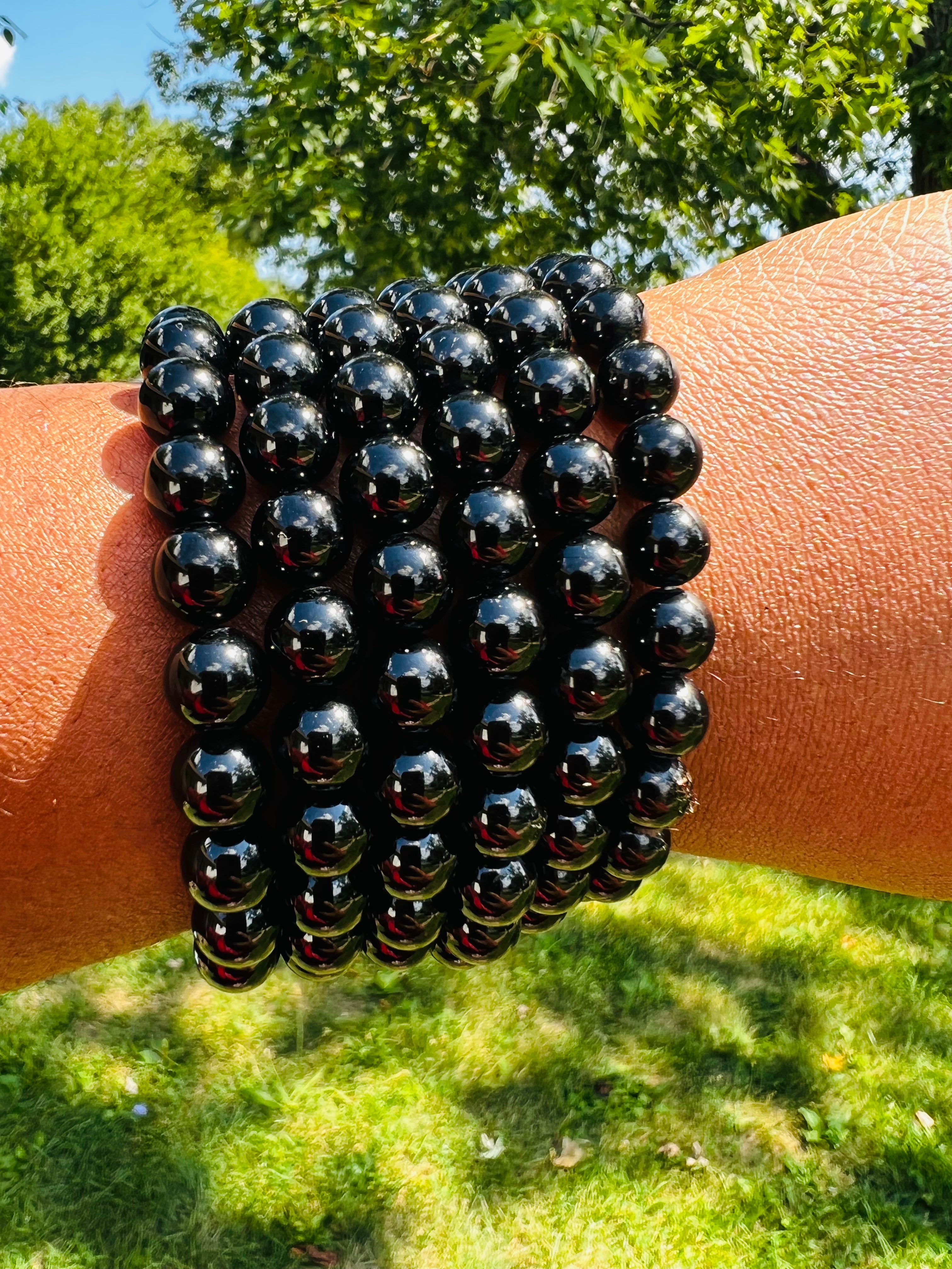 Root Chakra Black Tourmaline Energy Bracelet