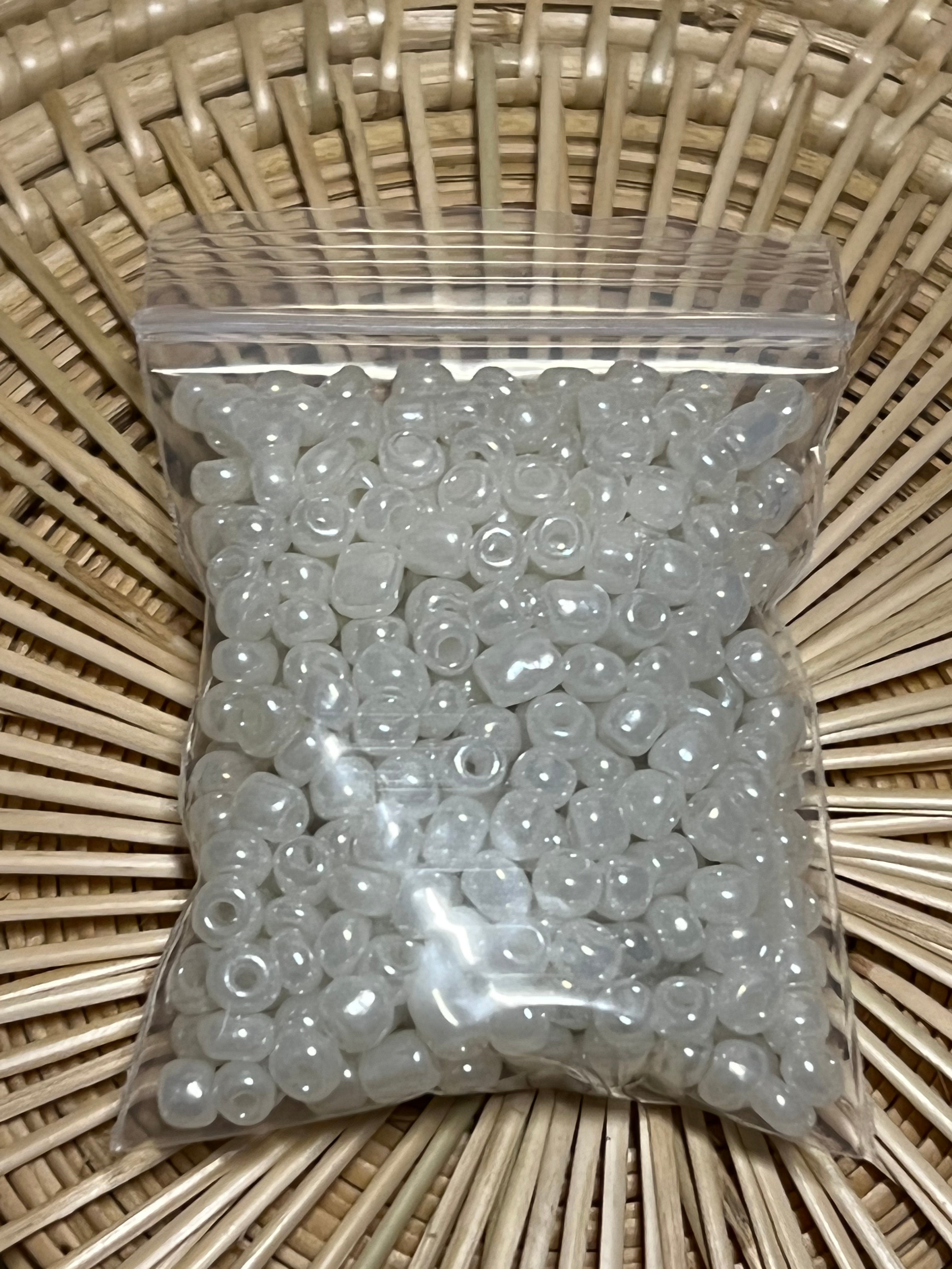 White seed beads