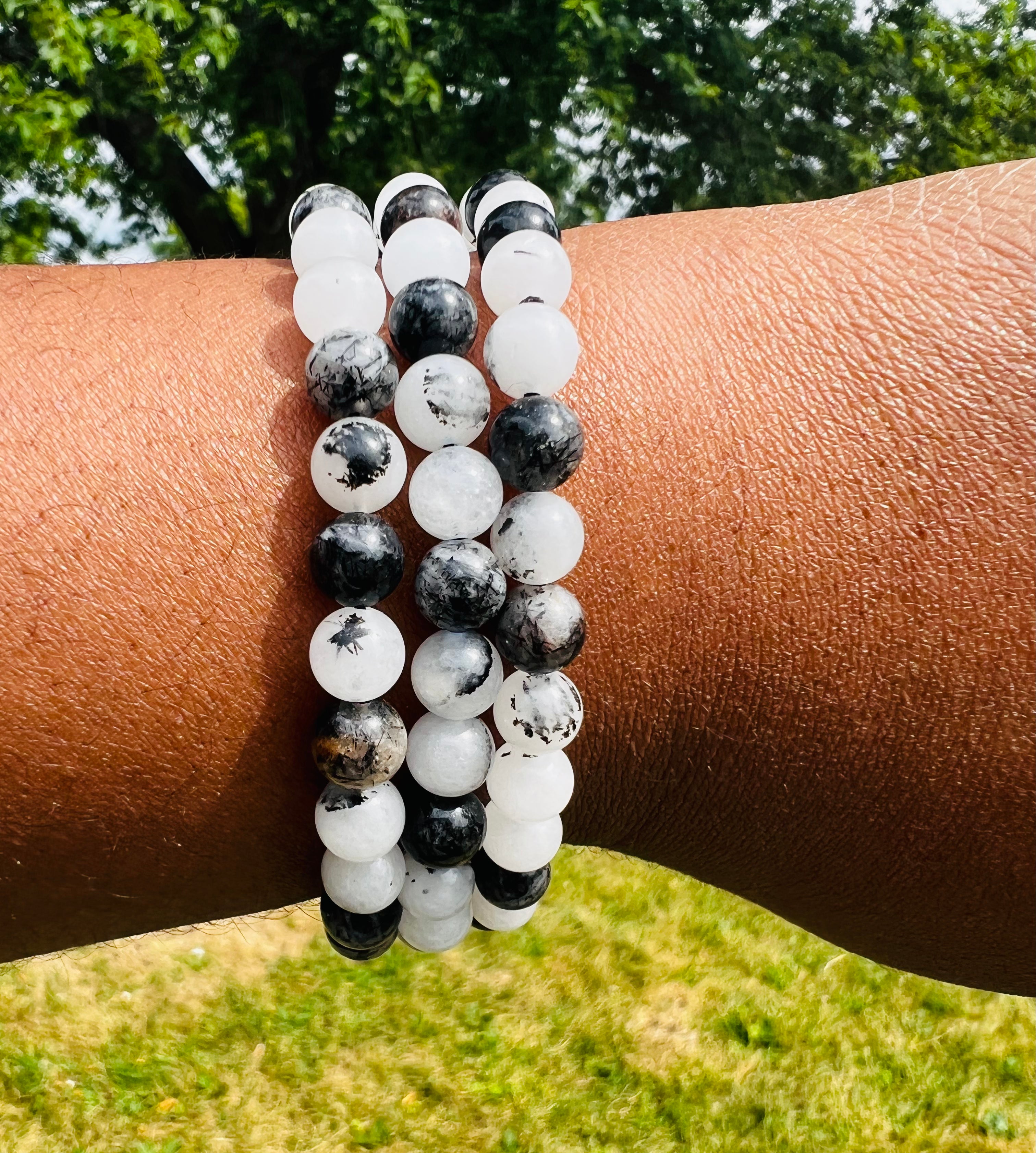 Tourmalinated Quartz Energy Bracelet