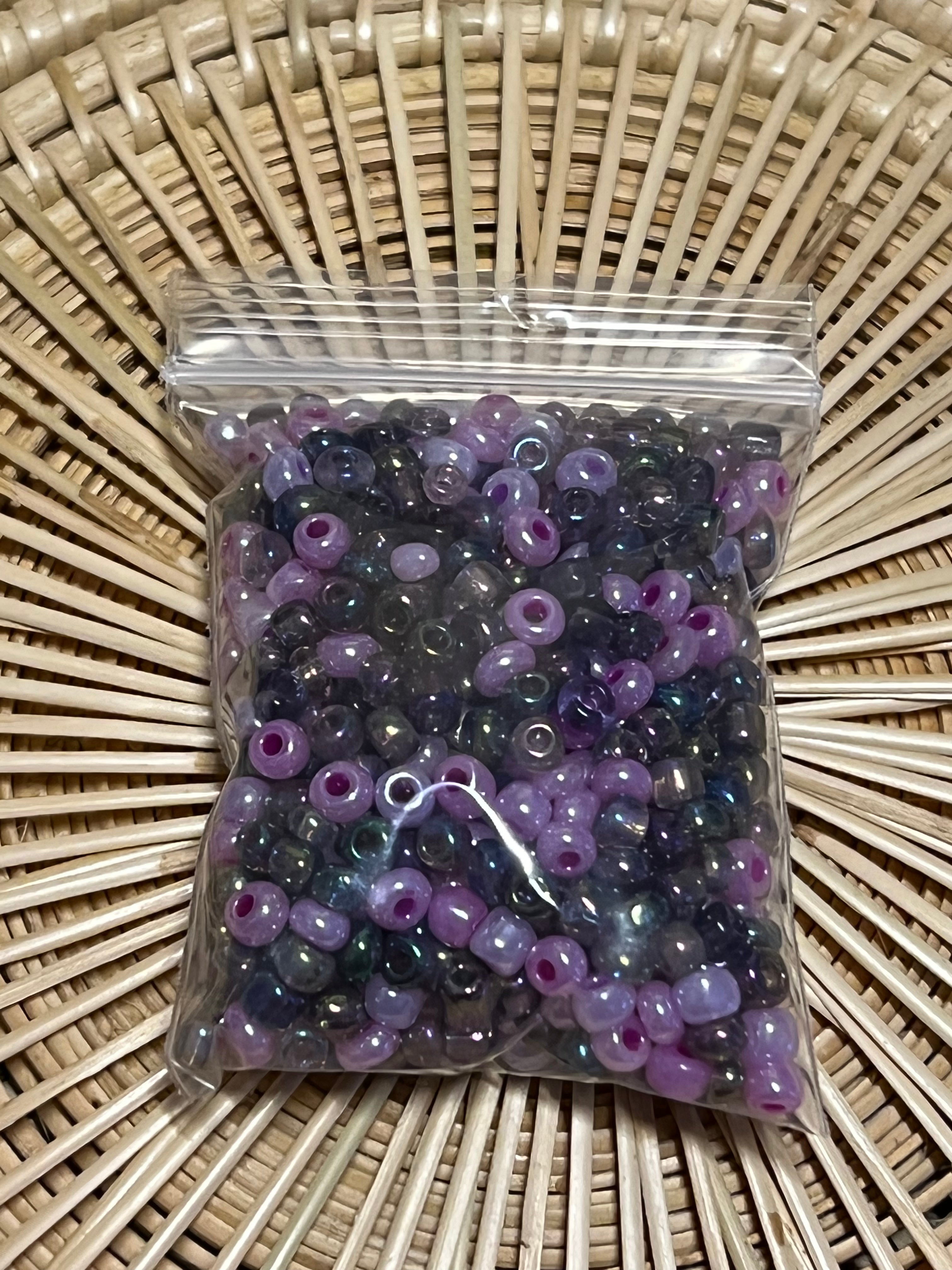 purple seed beads