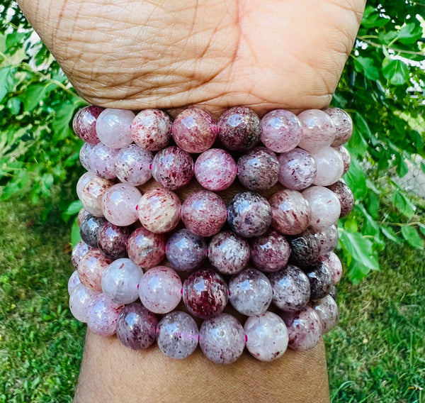 Heart Chakra Strawberry Quartz Energy Bracelet