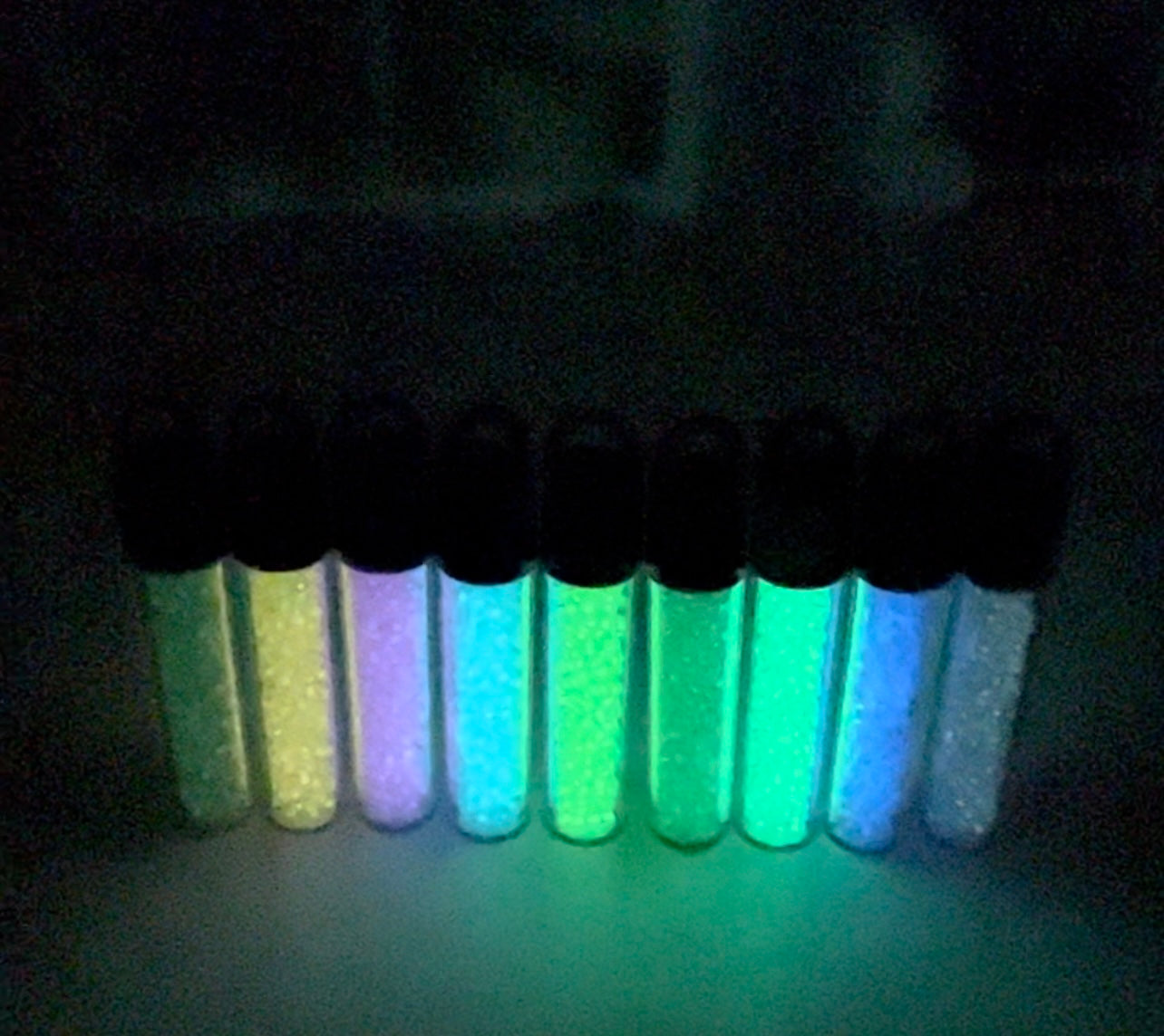 Luminous glow in the dark seed beads