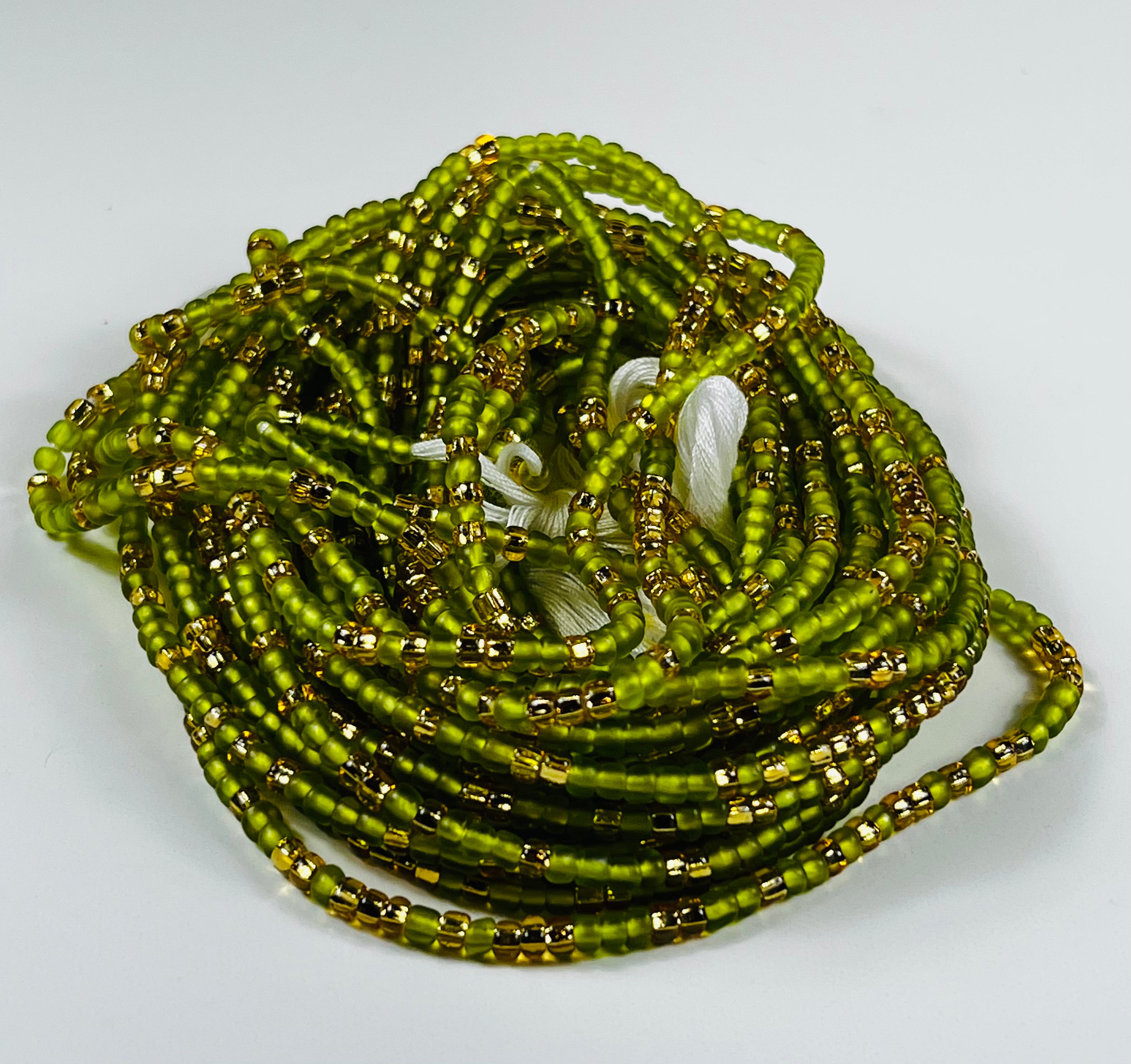 Green Frosted Waist beads