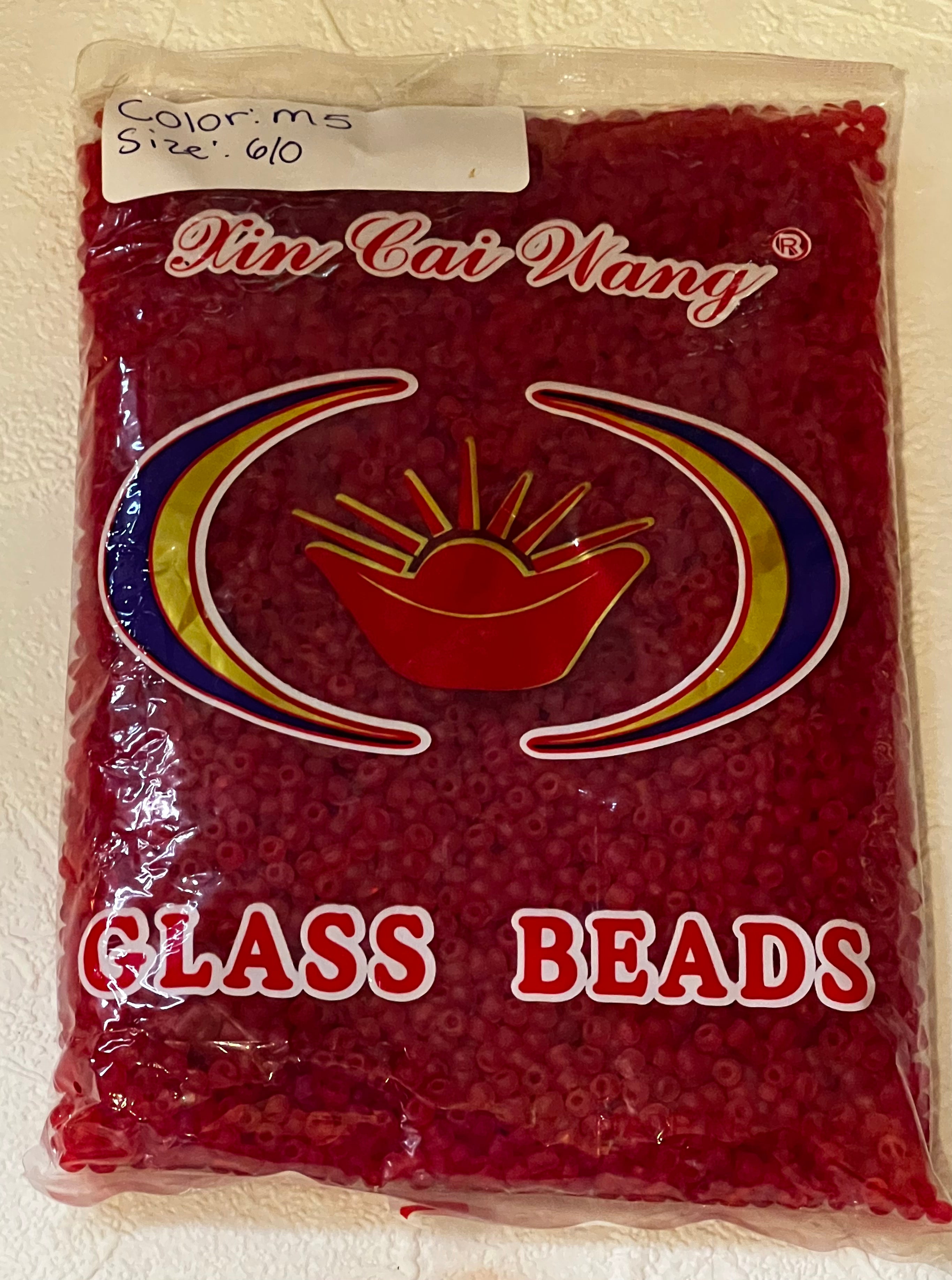 Red Frosted seed beads