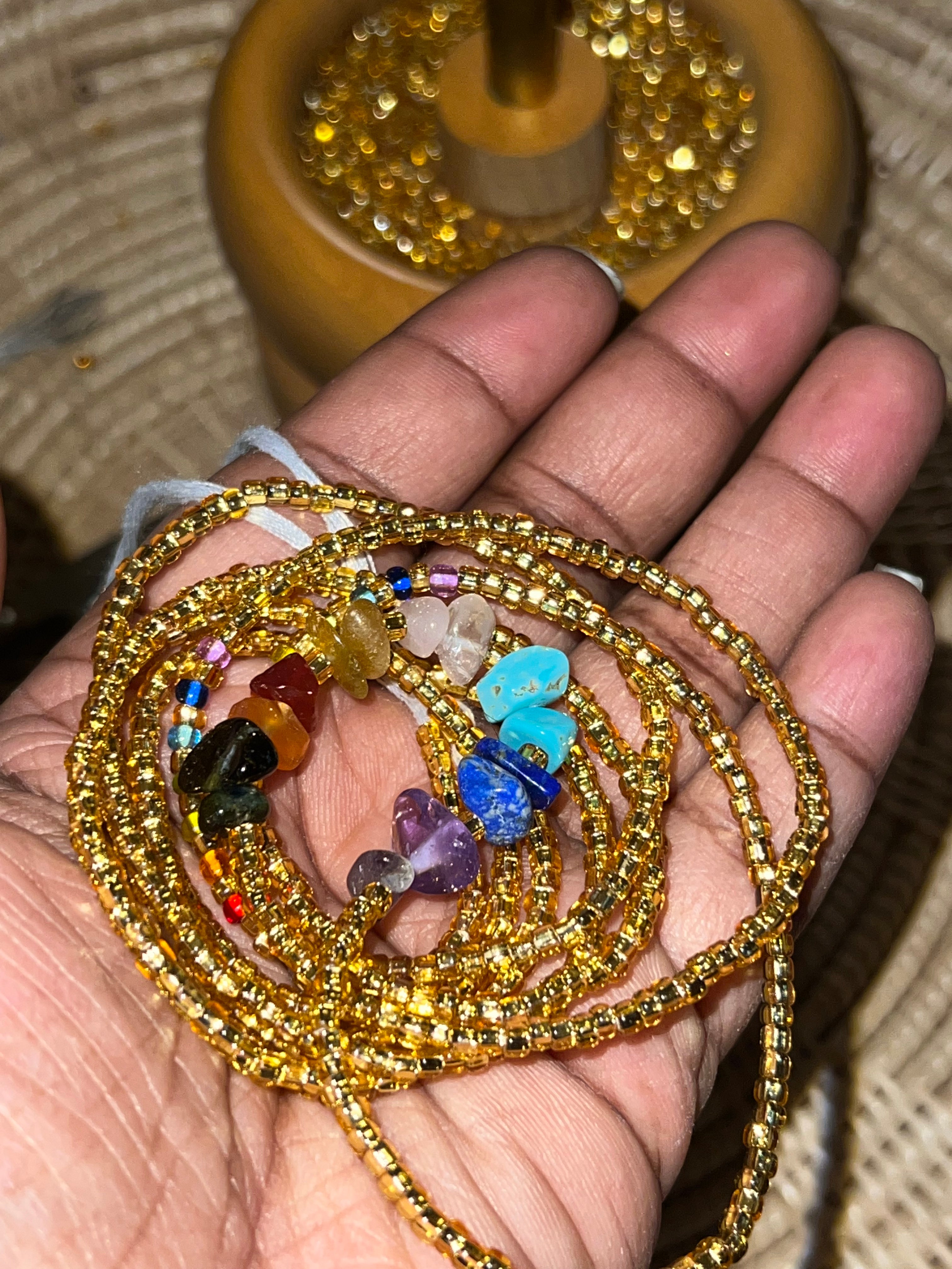 Gold Chakras Waist Beads