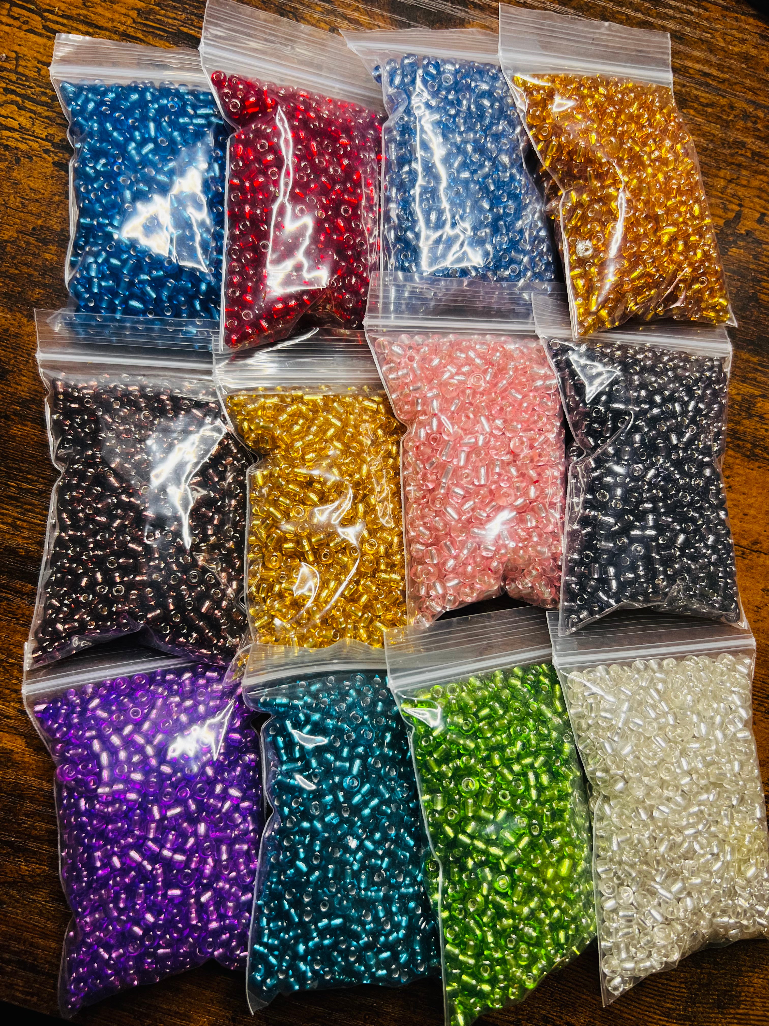 Silver lined Bulk Seed Beads size 6/0