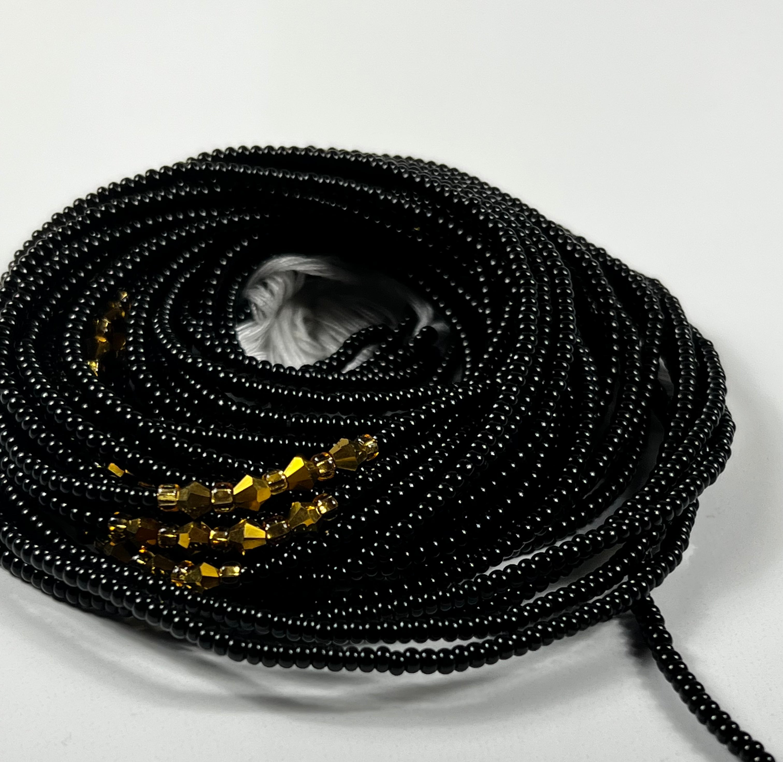 Black Preciosa Waist beads