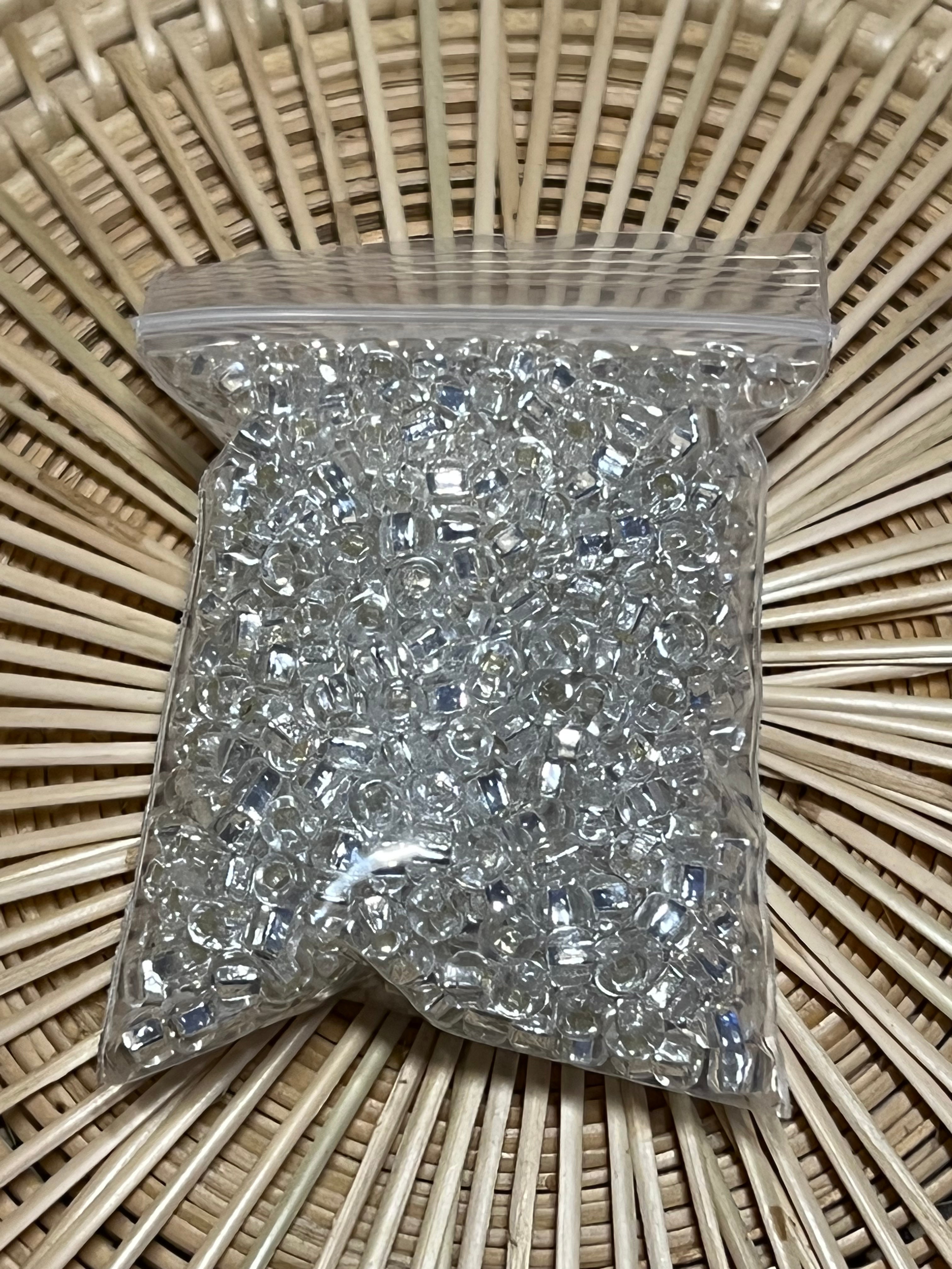 Silver seed beads