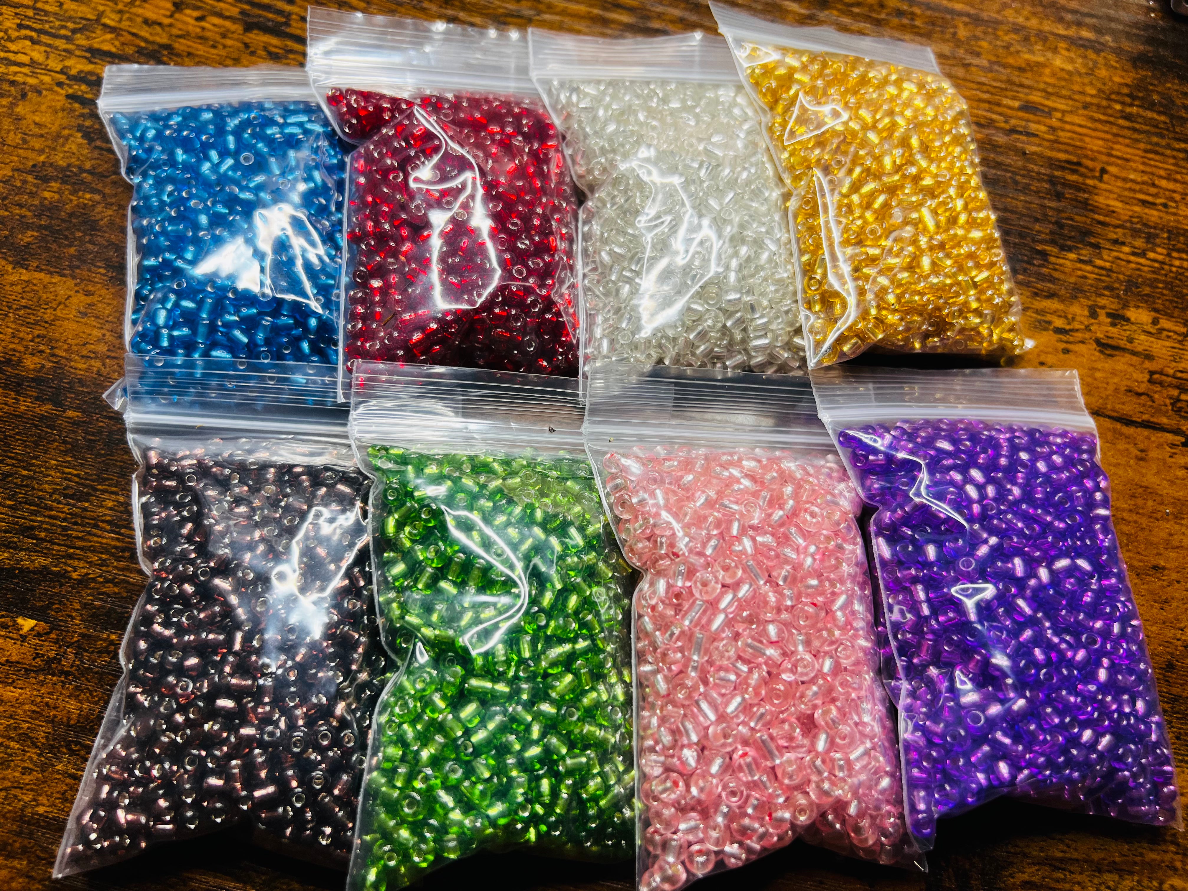 Silver lined Bulk Seed Beads size 6/0